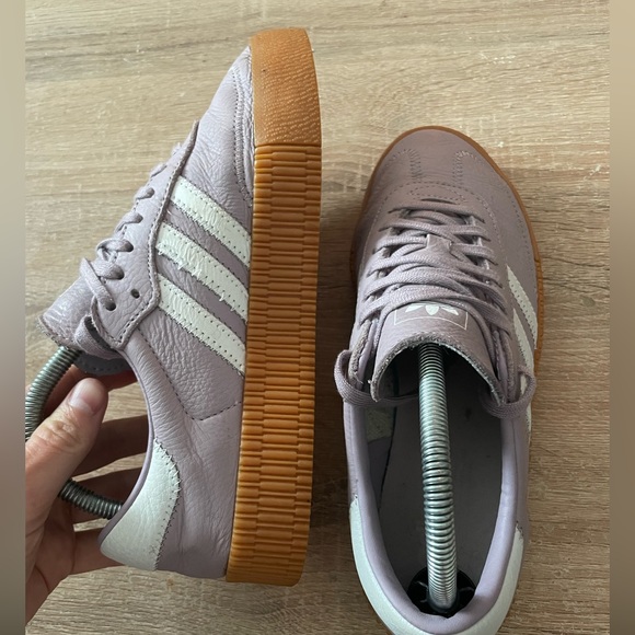 Adidas samba uk 6 purple and gum - Picture 3 of 6